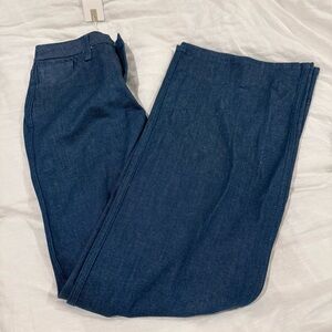 NWT GOOD AMERICAN SIZE 0 or 25 True Blue Wide Leg Palazzo Jeans Women's
